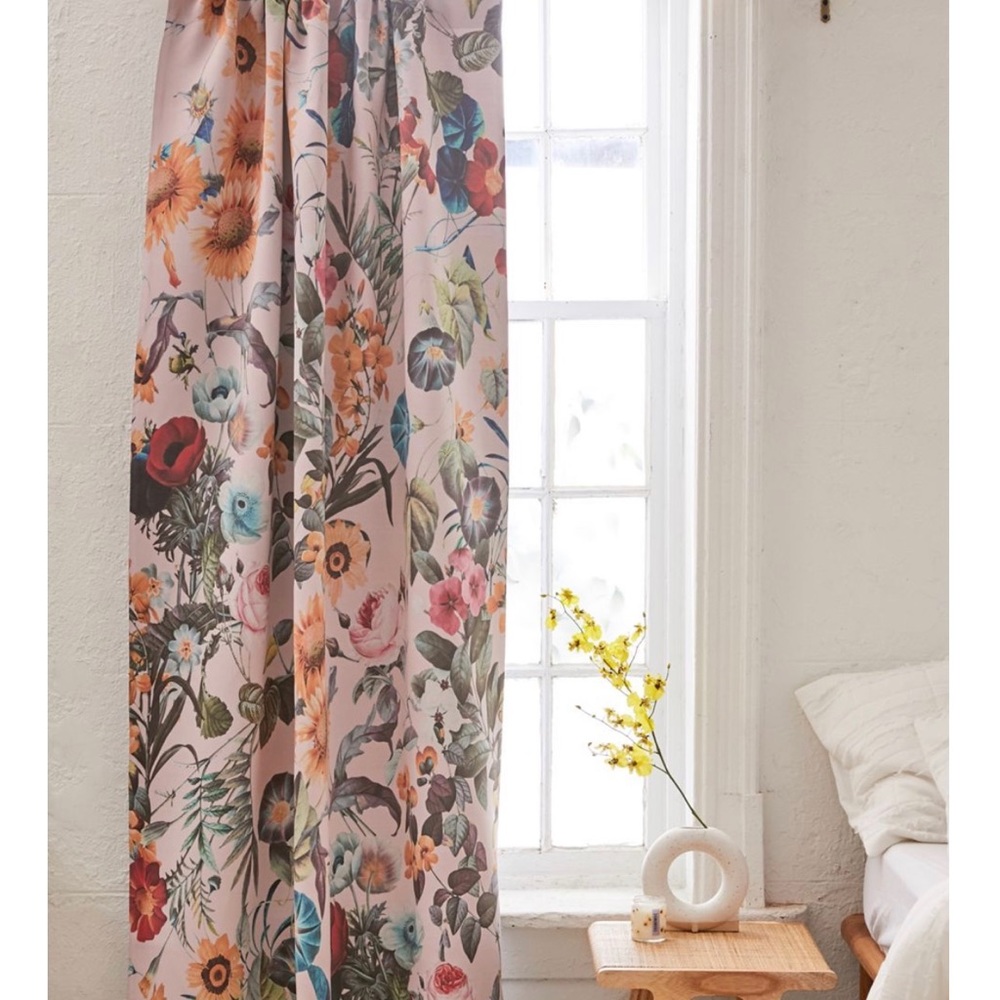 Urban Outfitters black out floral curtain panels